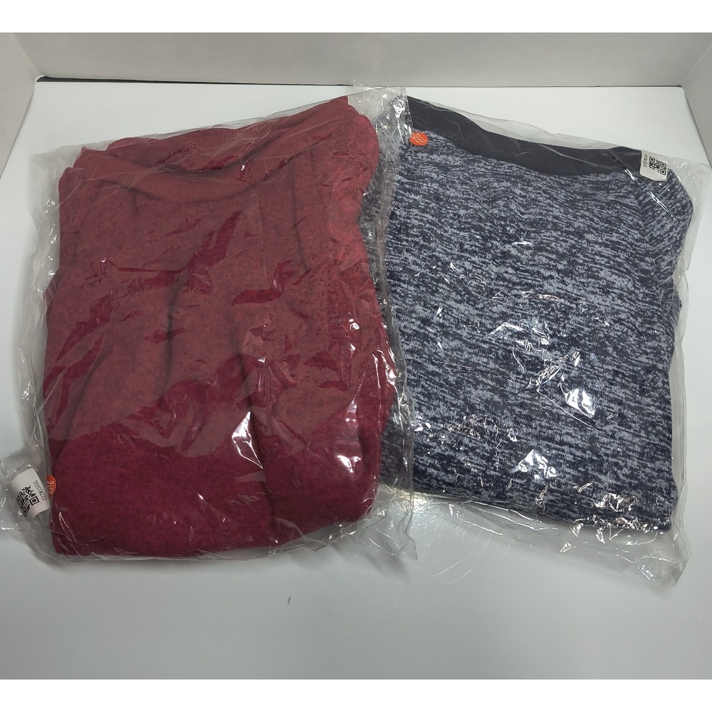 Set‎ Of 2 Dog Sweatshirt Sweater Clothing For Medium Size Dogs Red, Navy Heather